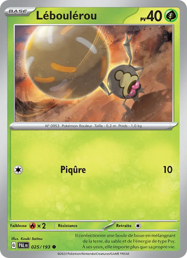 Léboulérou — Carte Pokémon 025 Évolutions à Paldea