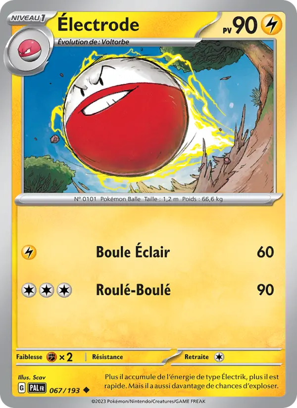 Électrode — Carte Pokémon 067 Évolutions à Paldea