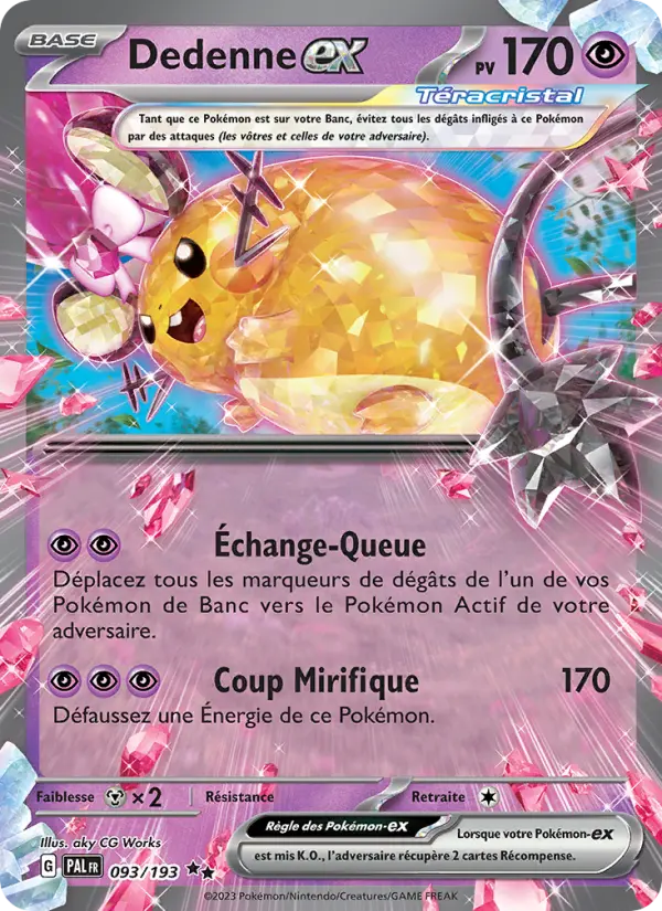 Dedenne-ex — Carte Pokémon 093 Évolutions à Paldea