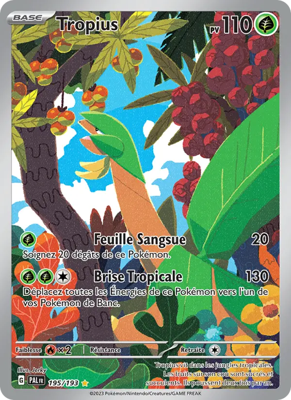 Tropius — Carte Pokémon 195 Évolutions à Paldea