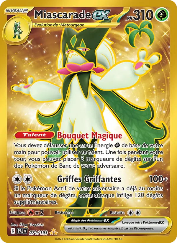 Miascarade-ex — Carte Pokémon 271 Évolutions à Paldea