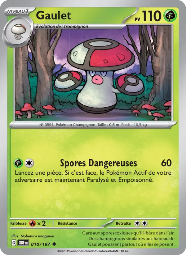 Gaulet — Carte Pokémon 010 Flammes Obsidiennes