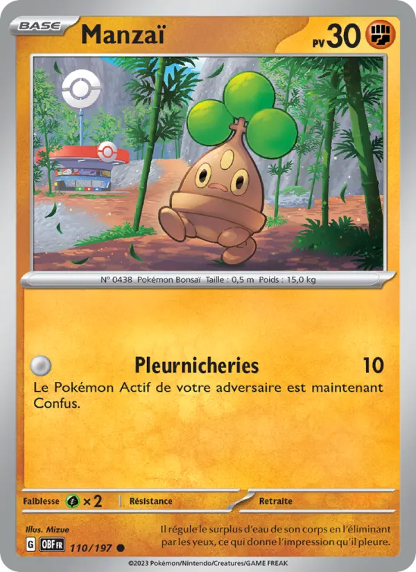 Manzaï — Carte Pokémon 110 Flammes Obsidiennes