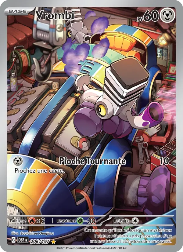 Vrombi — Carte Pokémon 206 Flammes Obsidiennes