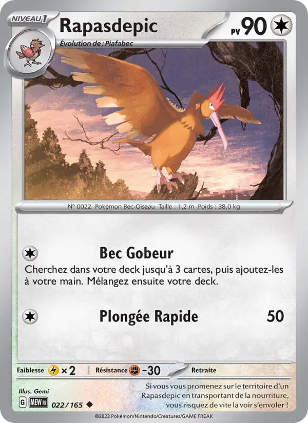 Rapasdepic — Carte Pokémon 022 151