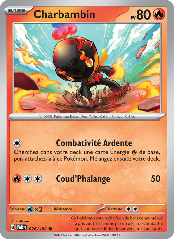 Charbambin — Carte Pokémon 026 Faille Paradoxe