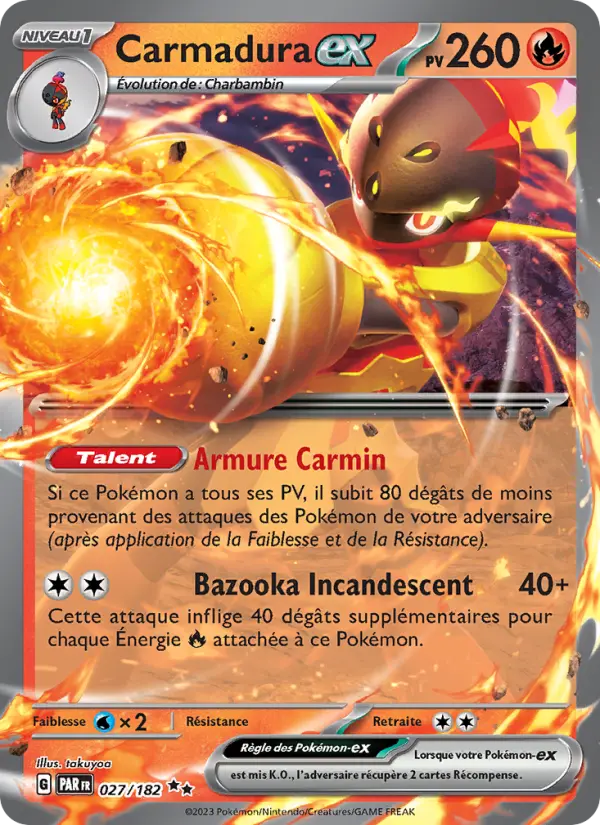 Carmadura-ex — Carte Pokémon 027 Faille Paradoxe