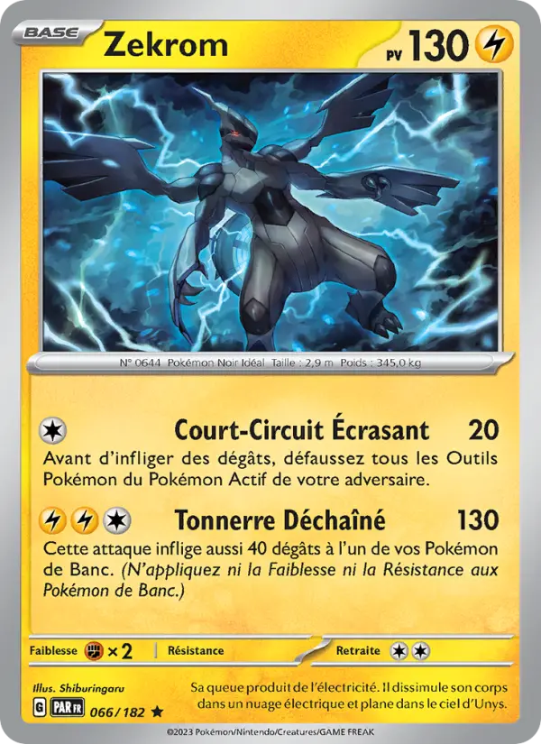 Zekrom — Carte Pokémon 066 Faille Paradoxe
