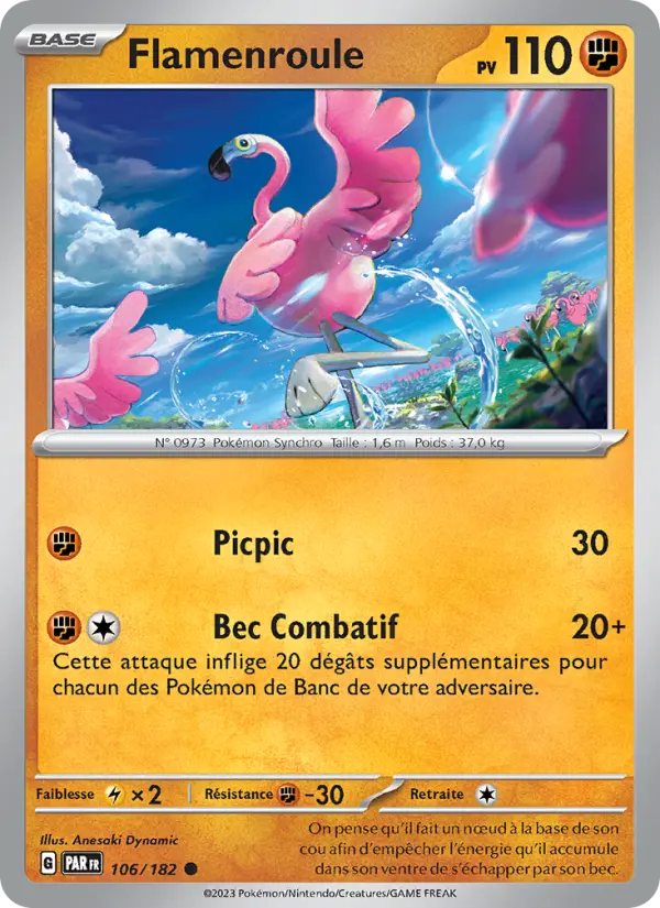 Flamenroule — Carte Pokémon 106 Faille Paradoxe