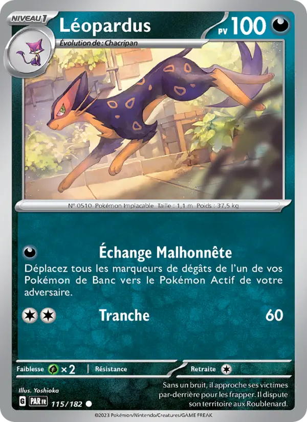 Léopardus — Carte Pokémon 115 Faille Paradoxe