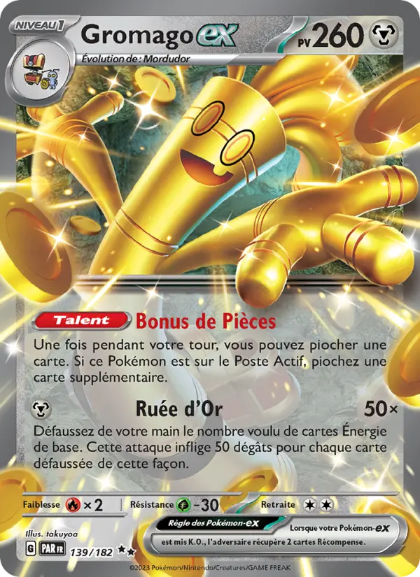 Gromago-ex — Carte Pokémon 139 Faille Paradoxe