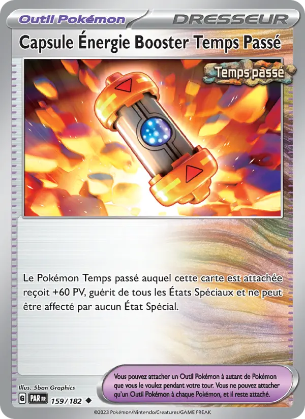 Capsule Énergie Booster Temps Passé — Carte Pokémon 159 Faille Paradoxe