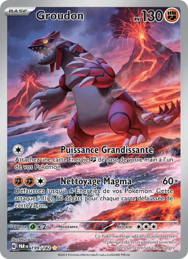 Groudon — Carte Pokémon 199 Faille Paradoxe