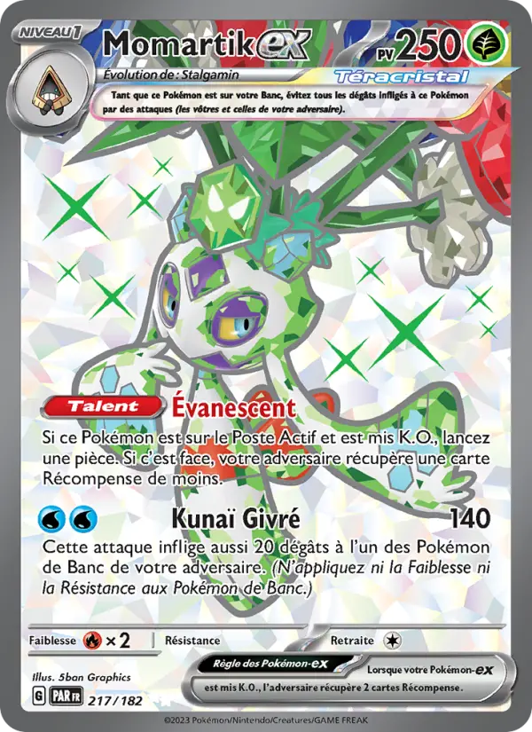 Momartik-ex — Carte Pokémon 217 Faille Paradoxe