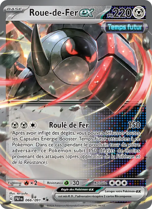 Roue-de-Fer-ex — Carte Pokémon 066 Destinées de Paldea