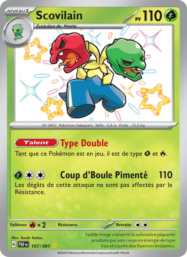 Scovilain — Carte Pokémon 107 Destinées de Paldea