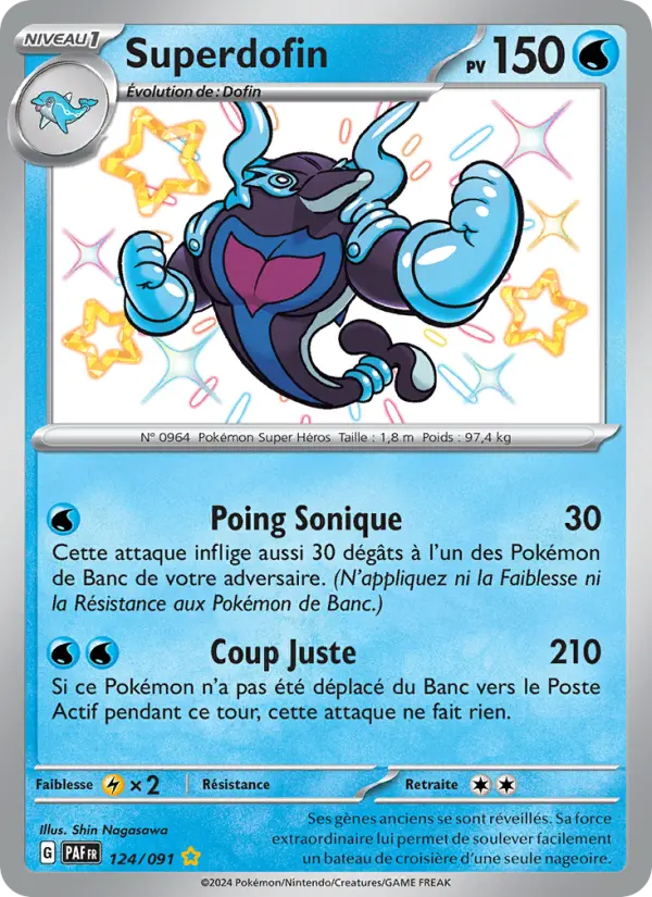 Superdofin — Carte Pokémon 124 Destinées de Paldea