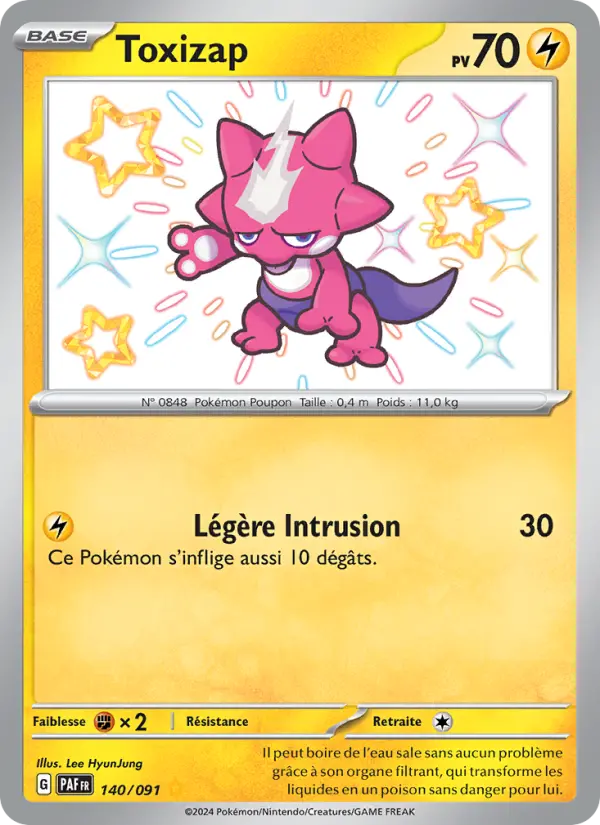 Toxizap — Carte Pokémon 140 Destinées de Paldea
