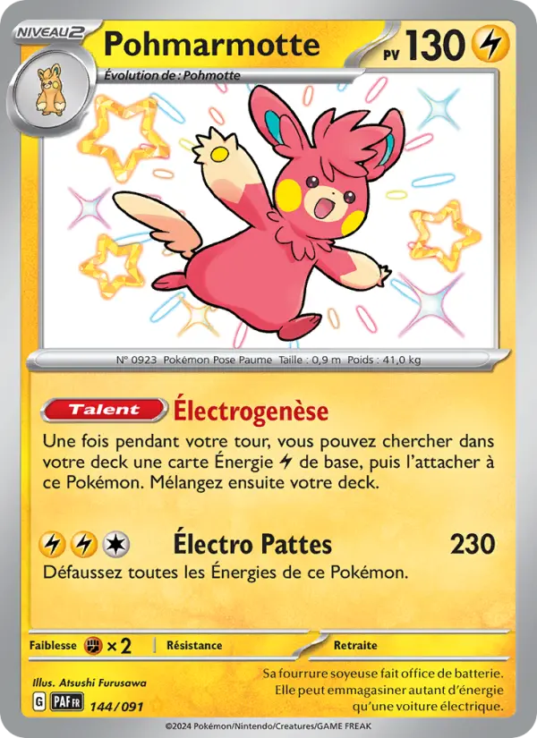 Pohmarmotte — Carte Pokémon 144 Destinées de Paldea