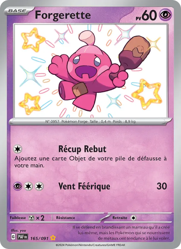 Forgerette — Carte Pokémon 165 Destinées de Paldea