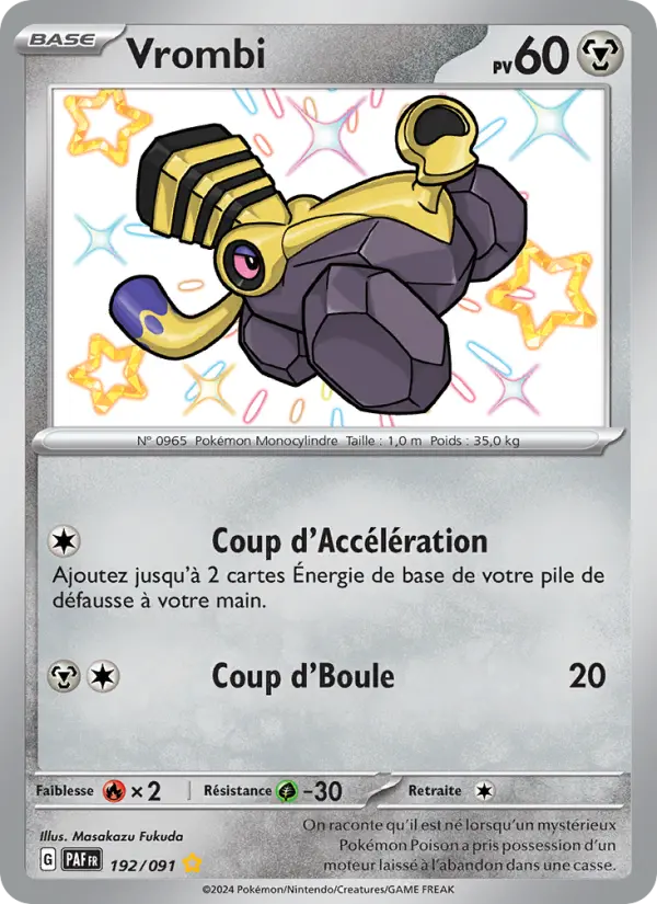 Vrombi — Carte Pokémon 192 Destinées de Paldea