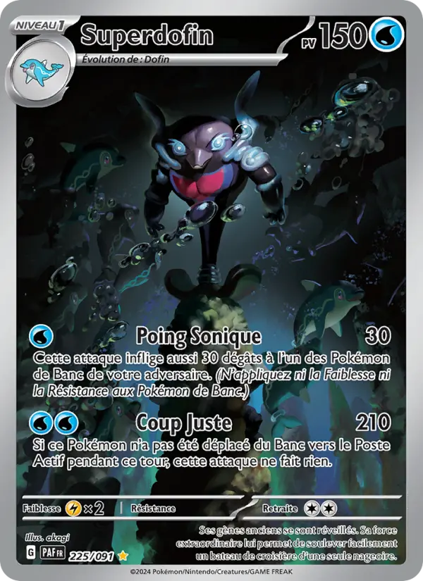 Superdofin — Carte Pokémon 225 Destinées de Paldea