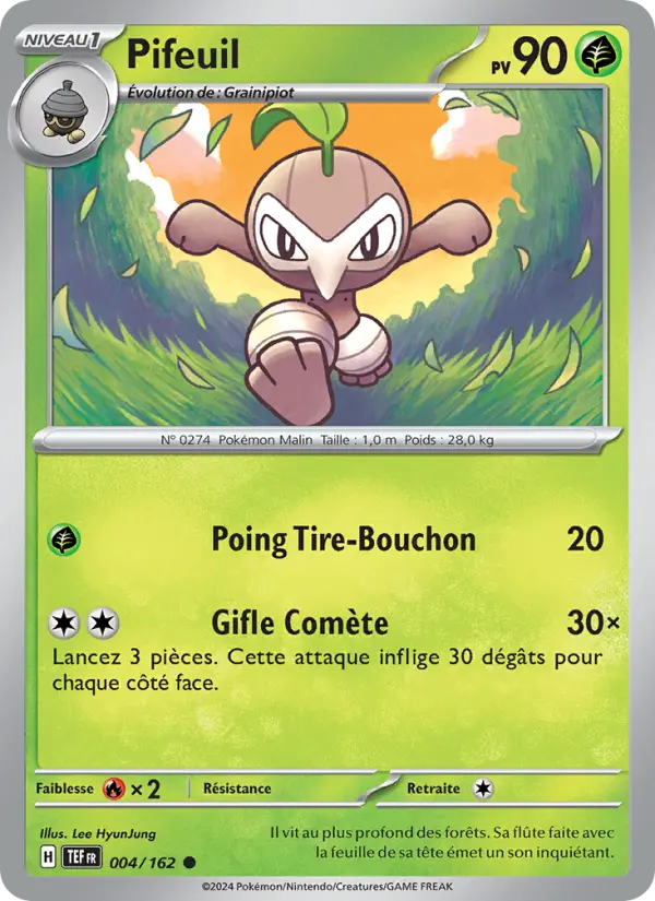 Pifeuil — Carte Pokémon 004 Forces Temporelles