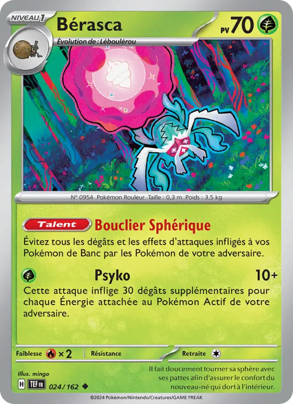 Bérasca — Carte Pokémon 024 Forces Temporelles