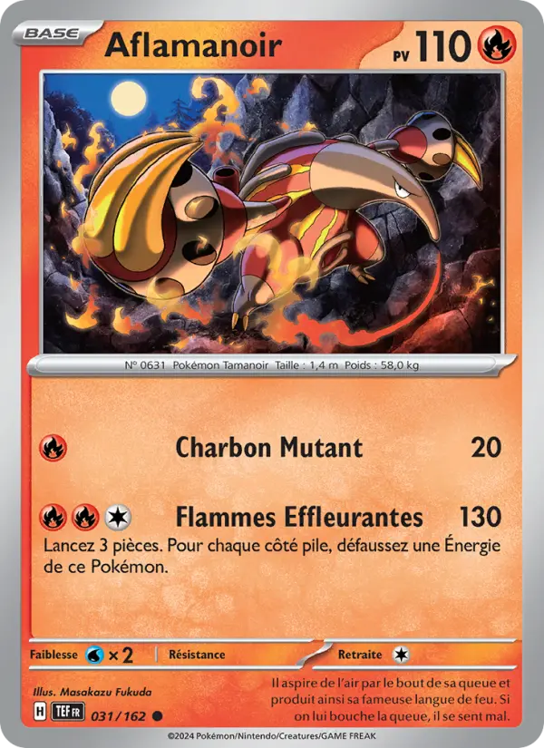 Aflamanoir — Carte Pokémon 031 Forces Temporelles