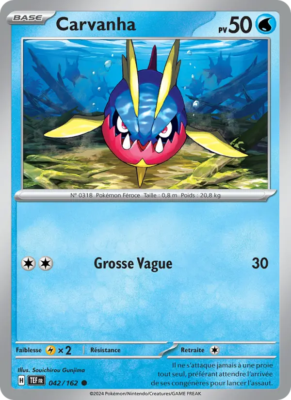 Carvanha — Carte Pokémon 042 Forces Temporelles