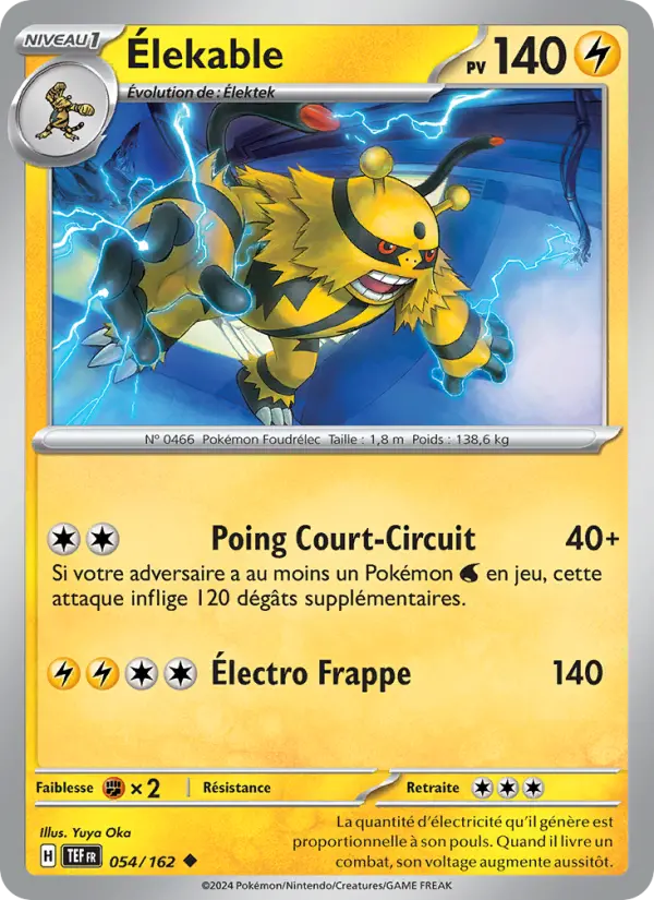Élekable — Carte Pokémon 054 Forces Temporelles