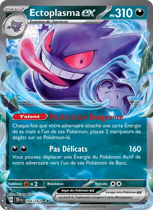 Ectoplasma-ex — Carte Pokémon 104 Forces Temporelles