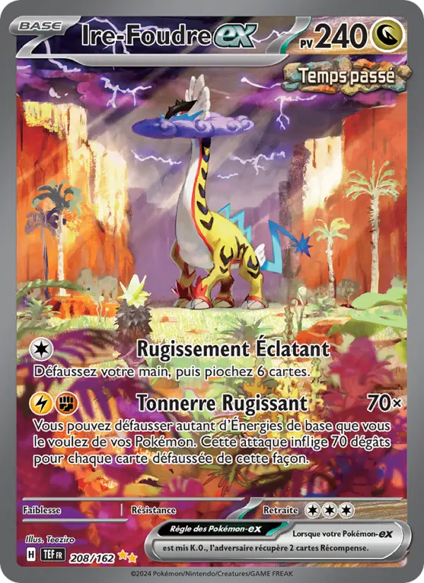 Ire-Foudre-ex — Carte Pokémon 208 Forces Temporelles