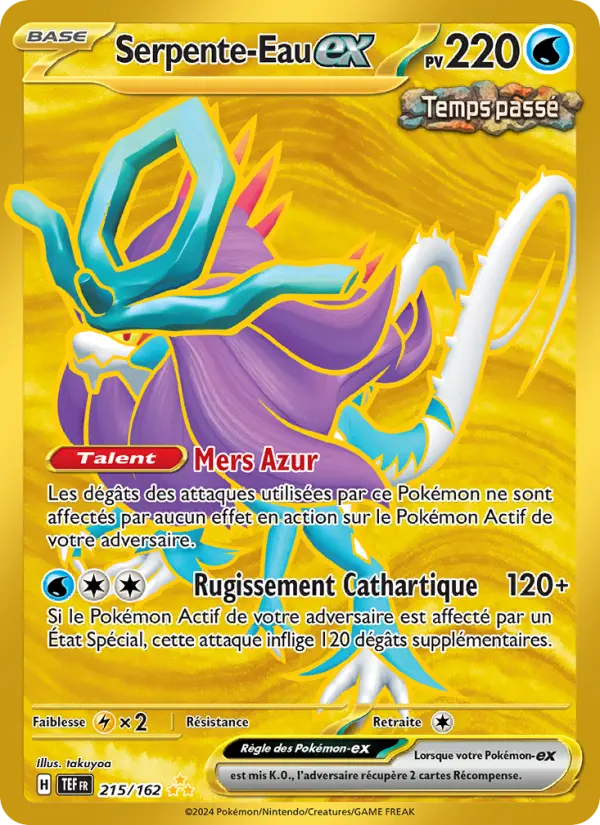Serpente-Eau-ex — Carte Pokémon 215 Forces Temporelles