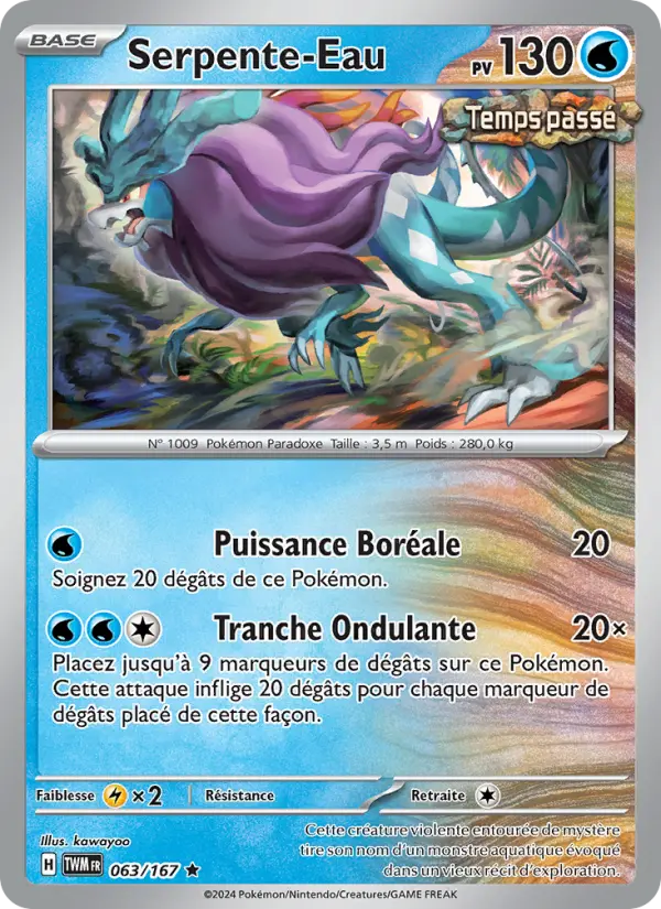 Serpente-Eau — Carte Pokémon 063 Mascarade Crépusculaire