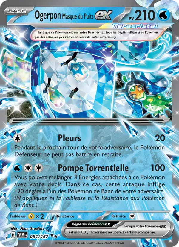 Ogerpon Masque du Puits-ex — Carte Pokémon 064 Mascarade Crépusculaire