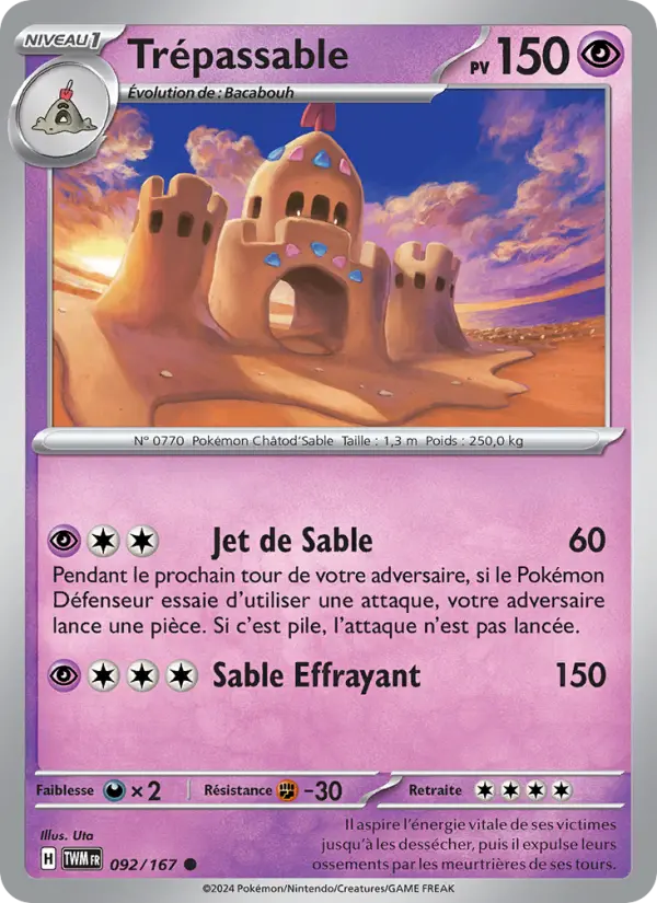 Trépassable — Carte Pokémon 092 Mascarade Crépusculaire