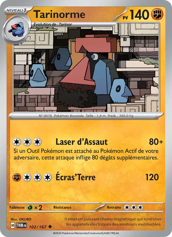 Tarinorme — Carte Pokémon 102 Mascarade Crépusculaire