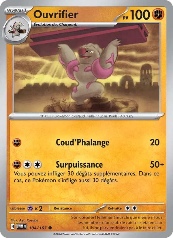 Ouvrifier — Carte Pokémon 104 Mascarade Crépusculaire