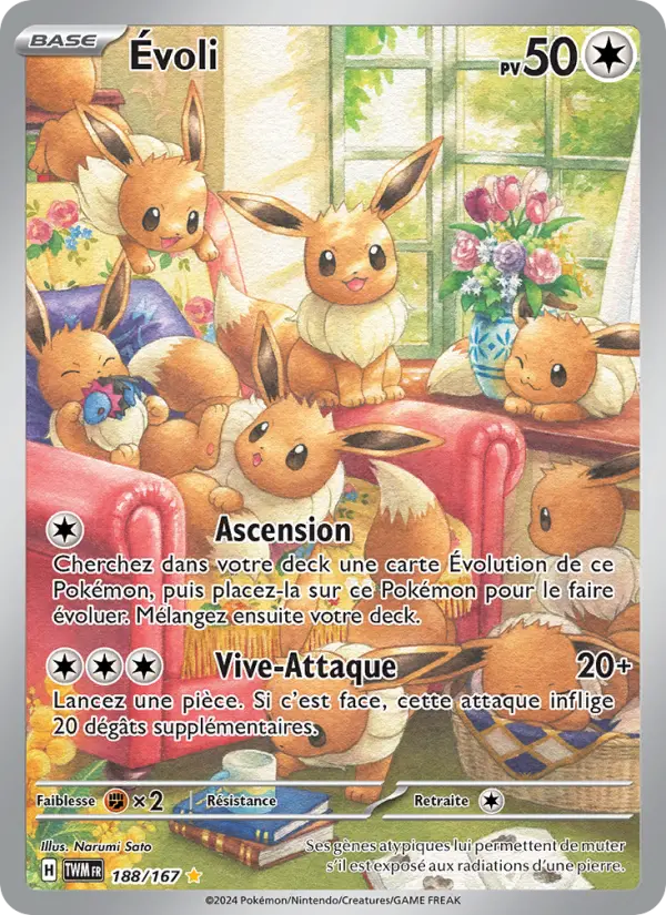 Évoli — Carte Pokémon 188 Mascarade Crépusculaire
