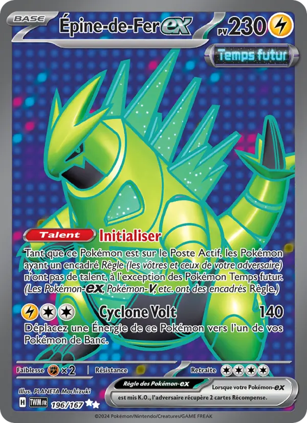 Épine-de-Fer-ex — Carte Pokémon 196 Mascarade Crépusculaire