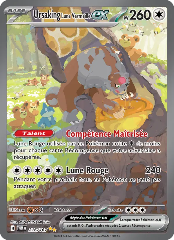 Ursaking Lune Vermeille-ex — Carte Pokémon 216 Mascarade Crépusculaire