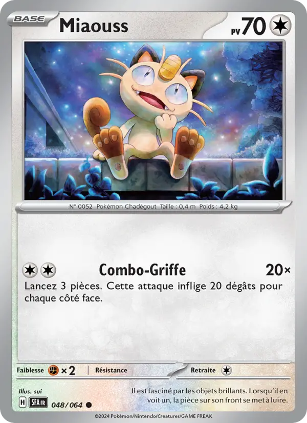 Miaouss — Carte Pokémon 048 Fable Nébuleuse