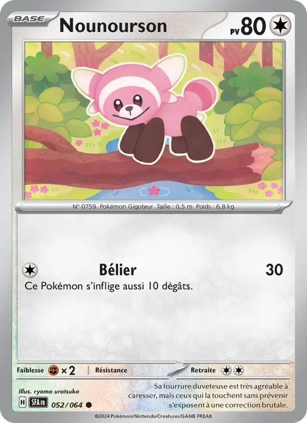 Nounourson — Carte Pokémon 052 Fable Nébuleuse