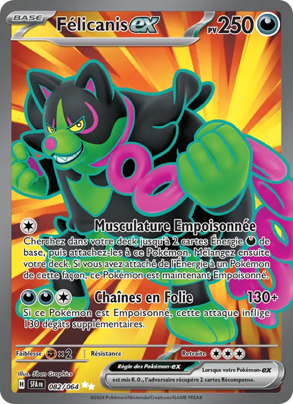 Félicanis-ex — Carte Pokémon 082 Fable Nébuleuse