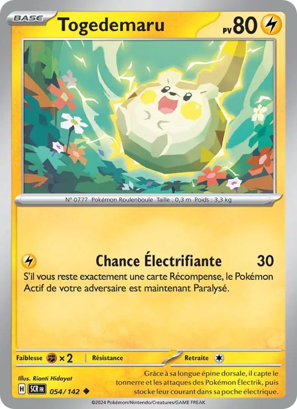 Togedemaru — Carte Pokémon 054 Couronne Stellaire