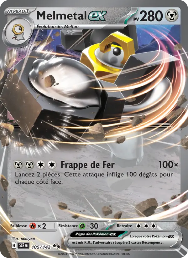 Melmetal-ex — Carte Pokémon 105 Couronne Stellaire