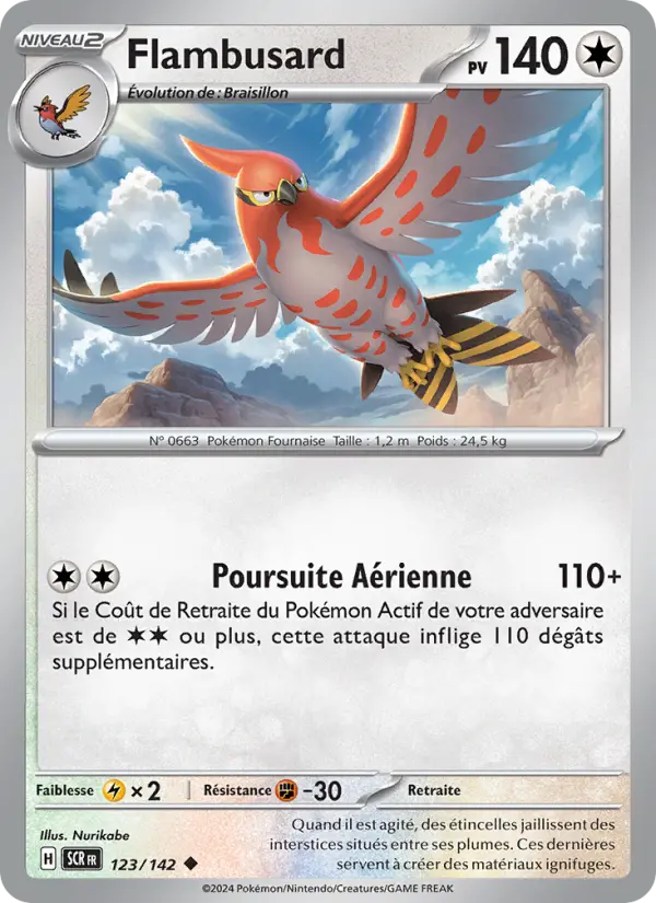 Flambusard — Carte Pokémon 123 Couronne Stellaire