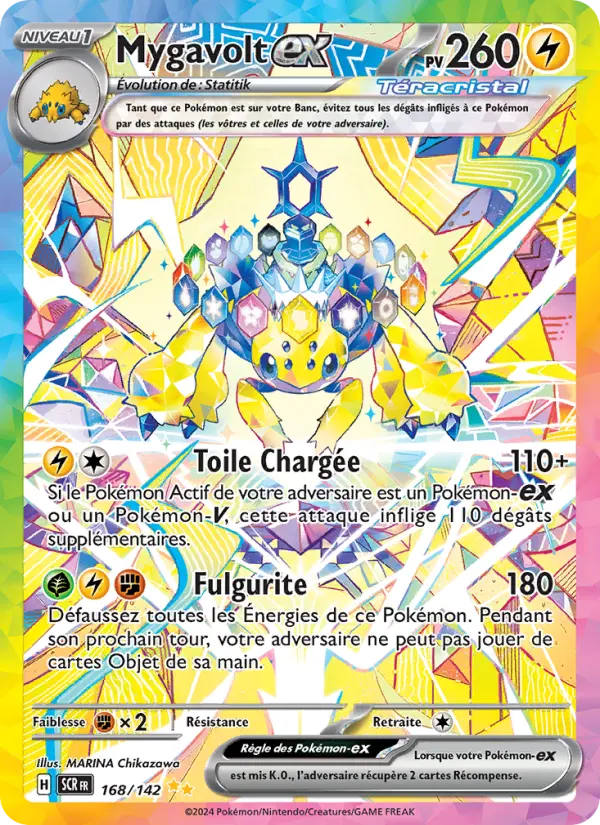 Mygavolt-ex — Carte Pokémon 168 Couronne Stellaire