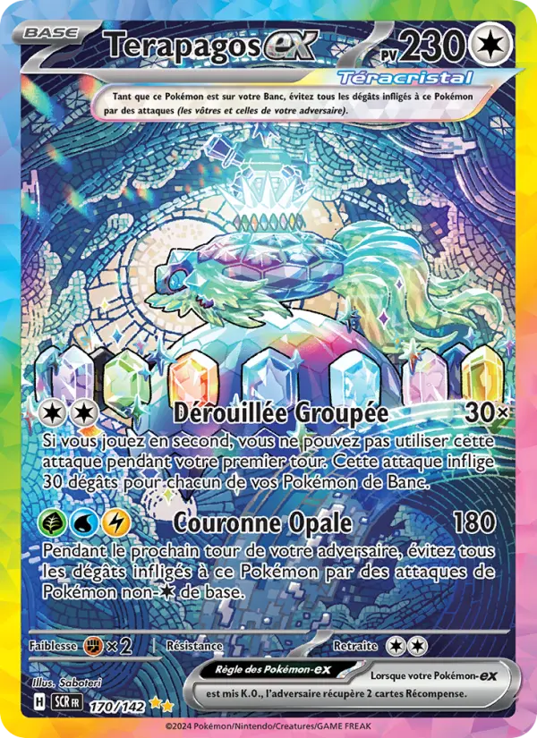 Terapagos-ex — Carte Pokémon 170 Couronne Stellaire